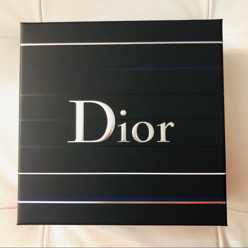 Dior Gift Box Navy Blue Black Silver square box